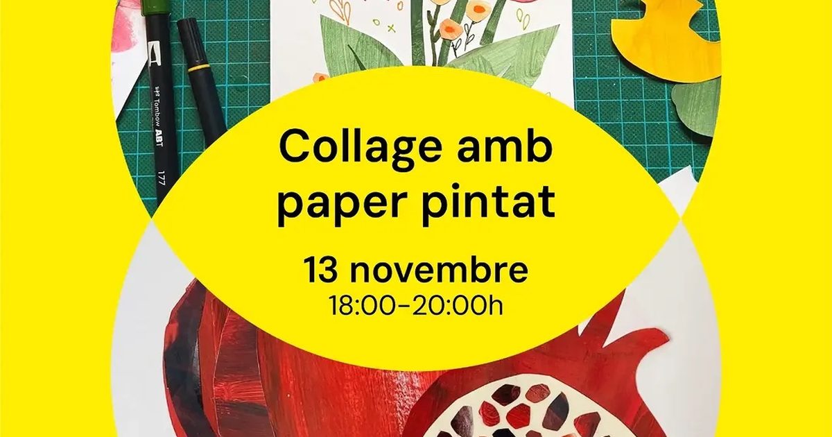 Collage amb paper pintat